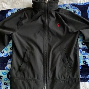 Polo zip up jacket with hoodie